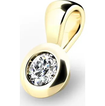 Přívěsek Dámský přívěsek žluté zlato 585/1000 přírodní diamant 0.082 ct G/SI 10826-ZL