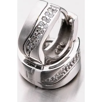 Náušnice Dámské náušnice stříbro 925 zirkon kroužky OKP-449-OKS