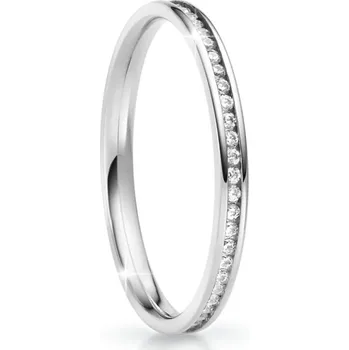 Prsten Snubní prsteny ocel zirkon ke skládání SP-NS-04 velikost 62