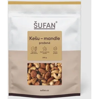 Šufánek s.r.o. Oříšky Kešu a Mandle pražené balení: 200g balení