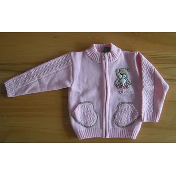 Dívčí svetr Eko Dívčí pletený svetr růžový NM-395 vel.92