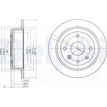 Brzdový kotouč Brzdový kotouč DELPHI BG4091