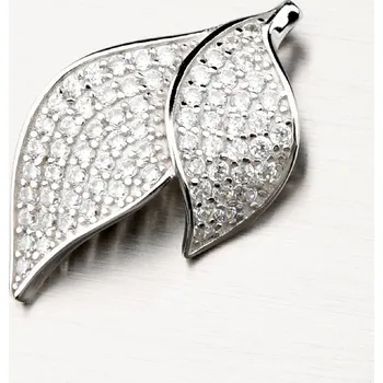 Přívěsek Dámský přívěsek stříbro 925 zirkon lístky PKL-3076