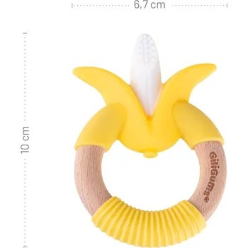 GiliGums Kousátko kukuřice silikon dřevo 0+