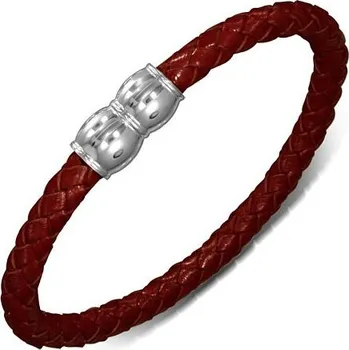 Náramek Dámský náramek ocel kožený GBGO176