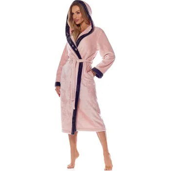 Dámské noční prádlo L&L župan dámský 2207 Erica - meruňka, XL (Dámský župan L&L 2207)