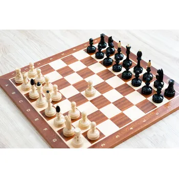 Šachy Česká klubovka originál s javorovou šachovnicí + doprava zdarma