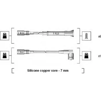 Zapalovací kabel Sada kabelů pro zapalování MAGNETI MARELLI 941075180556