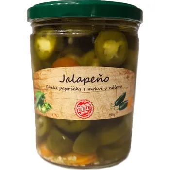 Omáčka Lakyho chilli Jalapeno 395g - chilli papričky s mrkví v nálevu