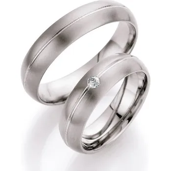 Prsten Snubní prsteny titan přírodní diamant 0.030 ct T708B