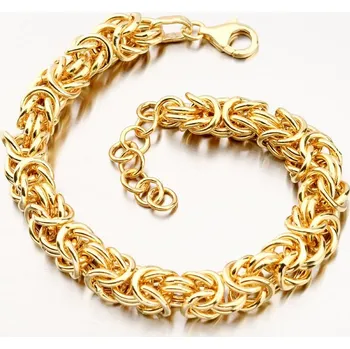 Náramek Náramek stříbro 925 pozlacený královská vazba B1903724-0045-SLX délka 21 cm