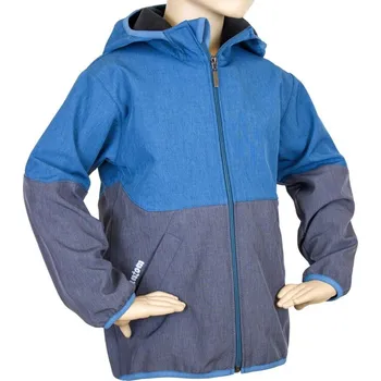 Dívčí bunda Bunda softshell Fantom dvoubarevná BUN 1209 šedý melír+ petrolejový melír 2023 Velikost: 110