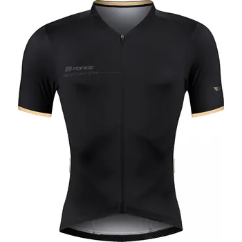 cyklistický dres Dres FORCE GOLD krátký rukáv, černo-zlatý Velikost: M