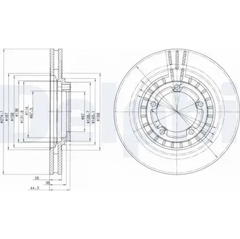 Brzdový kotouč Brzdový kotouč DELPHI BG4134