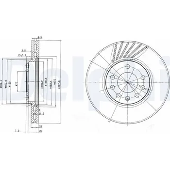 Brzdový kotouč Brzdový kotouč DELPHI BG3142