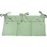 enie baby Mušelínový kapsář khaki se zlatými puntíky