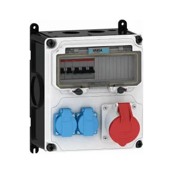 Rozvaděč BALS SJ 53 014 VB.01 Zásuvková kombinace 1x 32A 5p 400V, 2x 16A 230V, jističe