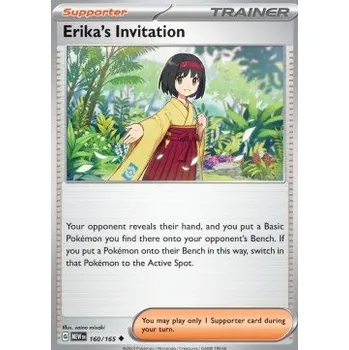 Sběratelská karetní hra Pokémon MEW 160/165 Erika's Invitation - 151 Stav: Near Mint, Verze: NORMAL