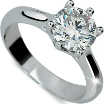 Šperk Zásnubní prsten bílé zlato 585/1000 zirkon ZP1885 velikost 63