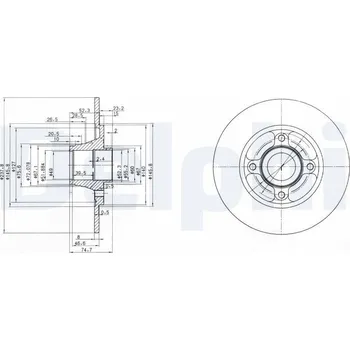 Brzdový kotouč Brzdový kotouč DELPHI BG3360