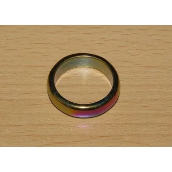 Drahý kámen Hematit pokovený - Prstýnek - průměr 18 mm - kp50