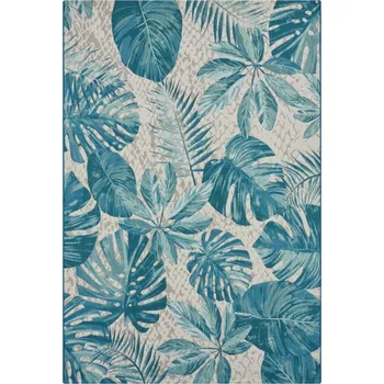 Koberec Hans Home Kusový koberec Flair 105618 Tropical Leaves Turqouise – na ven i na doma - 240x340 - doprava zdarma