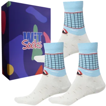 Pánské ponožky Dárkový set - Sporty - Volejbal 1 - velikost 43-46 (Velikost 43-46)