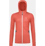 ORTOVOX Dámská mikina FLEECE HOODY W's coral - růžovooranžová Velikost: M