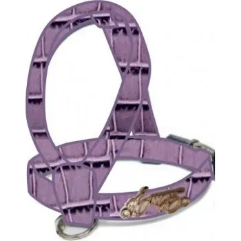 Postroj pro psa LIU JO Postroj z umělé krokodýlí kůže obvod hrudi 44-50cm hmot. 6-9,5 kg lila vel. 3
