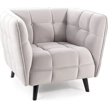 Křeslo Křeslo CASTELLO 1 VELVET, Světle šedý Bluvel 03/Wenge