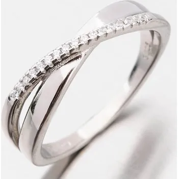 Oblečení a móda Dámský prsten stříbro 925 zirkon zdobený GST-11453 velikost 51