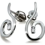 Dámské náušnice bílé zlato 585/1000 přírodní diamant 0.020 ct G/SI DF2022