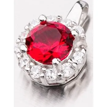 Přívěsek Dámský přívěsek stříbro 925 zirkon červeným červené kameny GLM13-015
