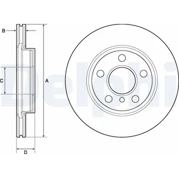 Brzdový kotouč Brzdový kotouč DELPHI BG4704C
