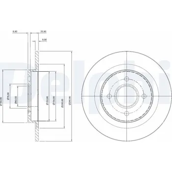 Brzdový kotouč Brzdový kotouč DELPHI BG3743