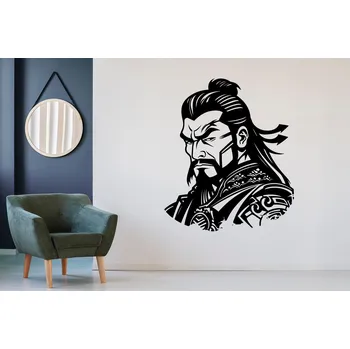 Samolepící dekorace Lepy.cz Samolepka na zeď Samuraj Velikost (šířka x výška): 50x58cm, Barevná varianta: Černá