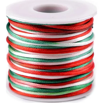 Hobby drát Saténová šňůra Ø2 mm duhová Varianta: 5 multikolor vánoční, Balení: 1 ks