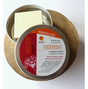 Tuhý přírodní deodorant HARARE v plechu (Tuhý přírodní deodorant geránium v plechové krabičce)