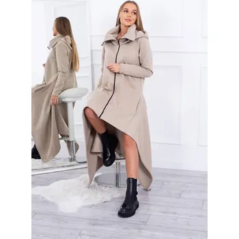 Dámské šaty Zateplené šaty s delšími boky světle béžové UNI
