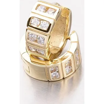 Náušnice Dámské náušnice žluté zlato 585 zirkon DZ2068ZL