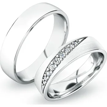 Prsten Snubní prsteny stříbro 925 zirkon 0.102 ct G/SI SP-61051-Ag