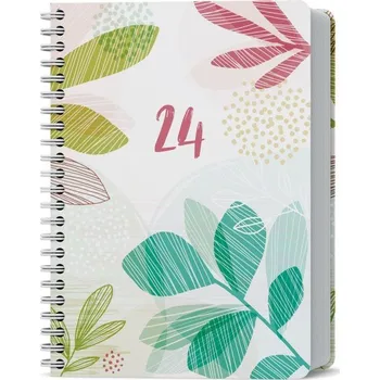 Diář Baloušek Tisk Oskar Lamino Twin Wire A5 týdenní 2024 barevný 