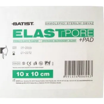 Krytí na ránu ELASTPORE+PAD náplast samolep.sterilní 10x10cm 1ks