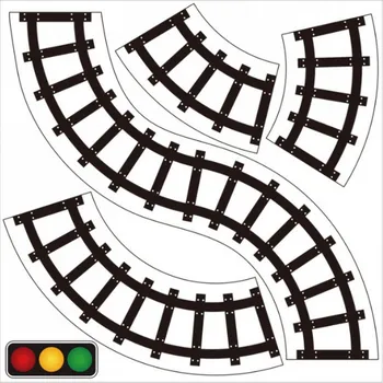 Hračka Mideer Samolepky Zatáčky železnice 4ks