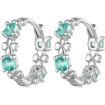 Náušnice Olivie Stříbrné kroužky ČTYŘLÍSTEK 7883 Ag 925; ≤2,3 g.