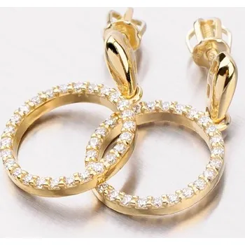 Náušnice Dámské náušnice žluté zlato 585/000 zirkon DZ1979ZL