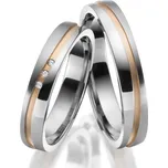 Snubní prsteny titan přírodní diamant 0.018 ct brilianty SP-TI-045