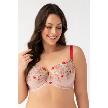 Podprsenka Měkká bezkosticová podprsenka CHICA v růžové barvě pro ženy s velkým poprsím od značky Gorsenia, Růžová 65I i170_K775-BMD-ROZ-I65