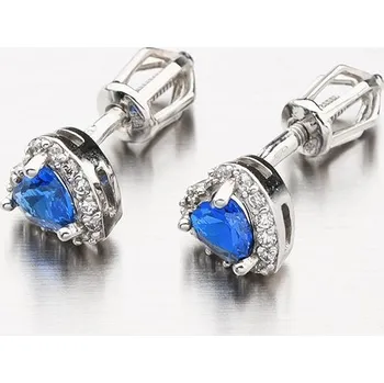 Náušnice Dámské náušnice bílé zlato 585 zirkon 52GZ-8015BTMB-SR