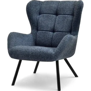 Křeslo MPT Látkové křeslo Noel - modré/kovové nohy